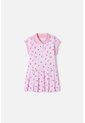 Vestido De Littlemic Manga Corta Rosado Para Niña 2T A 5T 3T de LittleMic