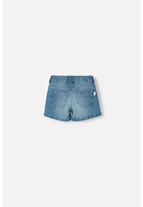 Short De Littlemic Con Bolsillos Azul Para Niña 2T A 5T 2T