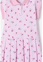 Vestido De Littlemic Manga Corta Rosado Para Niña 2T A 5T 3T de LittleMic