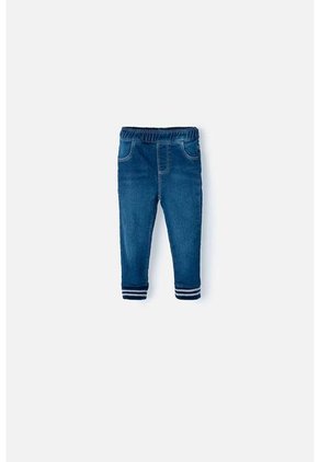 Jegging LittleMic En Denim Tono Medio Con Elástico En Cintura Para Bebé Niño 3-6