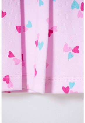 Vestido De Littlemic Manga Corta Rosado Para Niña 2T A 5T 3T