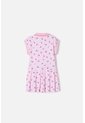 Vestido De Littlemic Manga Corta Rosado Para Niña 2T A 5T 3T de LittleMic
