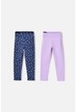 Pack X2 Leggins De Littlemic Multicolor Para Niña 2T A 5T 3T de LittleMic