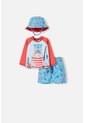 Conjunto De Baño Littlemic Con Sombrero Multicolor Para Bebé Niña 3-6 de LittleMic