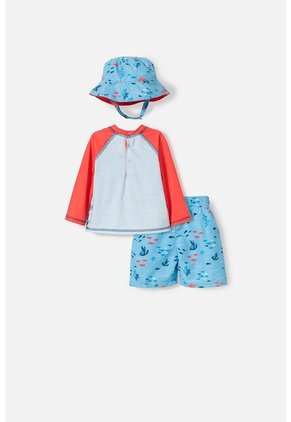 Conjunto De Baño Littlemic Con Sombrero Multicolor Para Bebé Niña 3-6