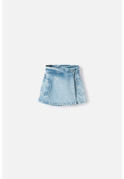 Falda De Littlemic Denim Azul Para Niña 2T A 5T 3T