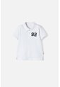 Camiseta Tipo Polo De Littlemic Blanco Para Niño 2T A 5T 3T de LittleMic