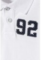 Camiseta Tipo Polo De Littlemic Blanco Para Niño 2T A 5T 3T de LittleMic