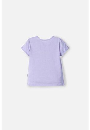 Camiseta De Littlemic Manga Corta Lavanda Para Niña 2T A 5T 5T