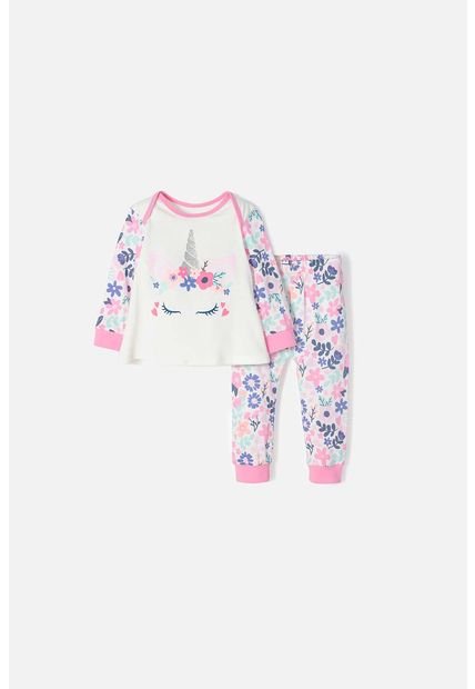 Pijama LittleMic Con Pantalón Largo Multicolor Para Bebé Niña 3-6