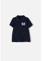 Camiseta Tipo Polo De Mic Azul Para Niño 2T A 5T 3T de LittleMic