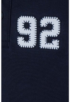 Camiseta Tipo Polo De Mic Azul Para Niño 2T A 5T 3T