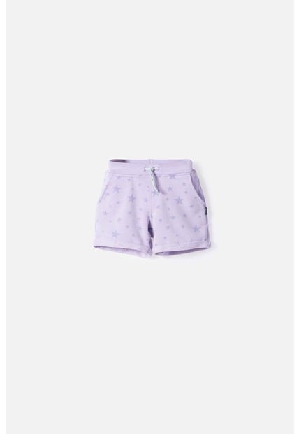 Short De Littlemic Con Cordón Lavanda Para Niña 2T A 5T 5T