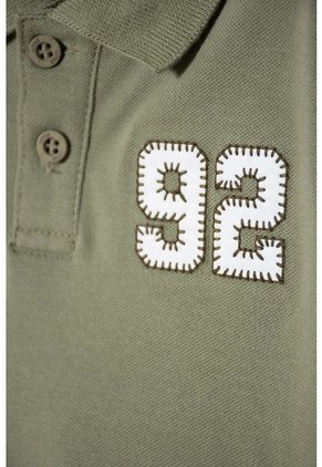 Camiseta Tipo Polo De Littlemic Verde Para Niño 2T A 5T 5T