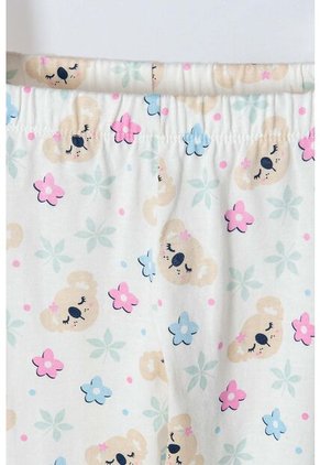 Pijama De Littlemic Con Pantalón Largo Marfil Y Rosado Para Niña 2T A 5T 2T