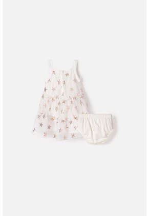 Vestido De Littlemic Con Panty Crudo Para Bebé Niña 6-9