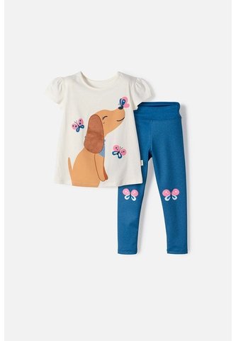 Conjunto De Littlemic Con Pantalón Largo Multicolor Para Niña 2T A 6T 2T LittleMic