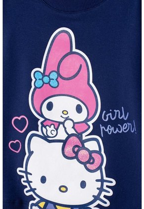 Conjunto De Hello Kitty Con Buzo Azul Para Niña 2T A 6T 5T
