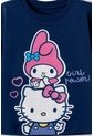Conjunto De Hello Kitty Con Buzo Azul Para Niña 2T A 6T 5T de LittleMic