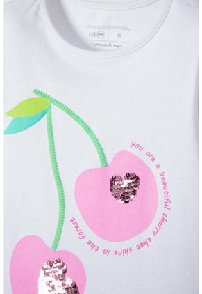Camiseta LittleMic Blanca Manga Larga Para Niña 2T A 5T 2T