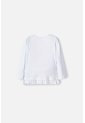 Camiseta LittleMic Blanca Manga Larga Para Niña 2T A 5T 2T de LittleMic