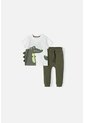 Conjunto LittleMic  Con Pantalón Verde Y Blanco Para Bebé Niño 18-24 de LittleMic