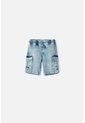 Bermuda De Littlemic Con Cordón Azul Para Niño 2T A 5T 4T de LittleMic
