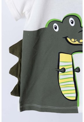 Conjunto LittleMic  Con Pantalón Verde Y Blanco Para Bebé Niño 18-24