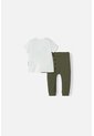 Conjunto LittleMic  Con Pantalón Verde Y Blanco Para Bebé Niño 18-24 de LittleMic