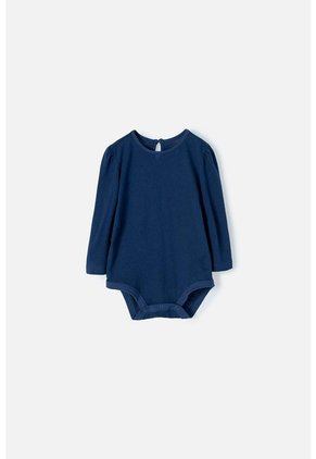 Vestido LittleMic Tipo Jardinera Azul Y Caqui Para Bebé Niña 18-24