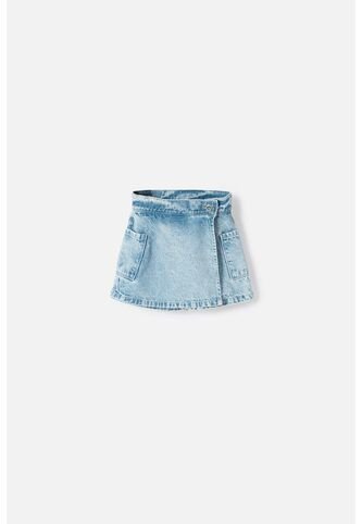 Falda De Littlemic Denim Azul Para Niña 2T A 5T 5T LittleMic
