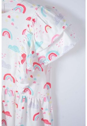 Vestido De LittleMic Manga Corta Multicolor Para Niña 2t A 5t 3T