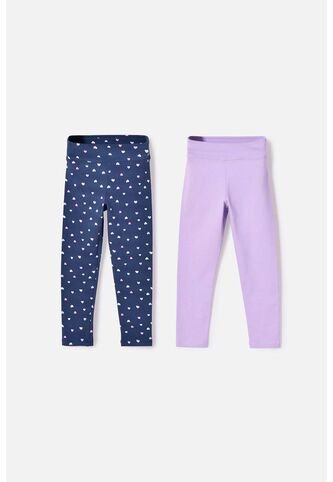 Pack X2 Leggins De Littlemic Multicolor Para Niña 2T A 5T 4T LittleMic