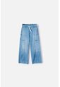Jean De Littlemic Con Cordón Azul Para Niña 2T A 5T 5T de LittleMic