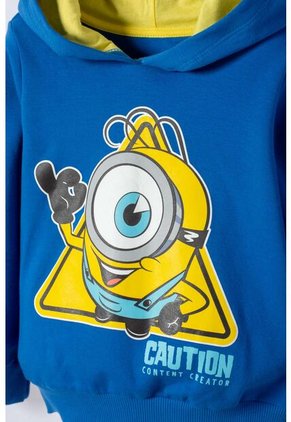 Buzo De Minions Con Capucha Azul Para Niño 2T A 6T 2T