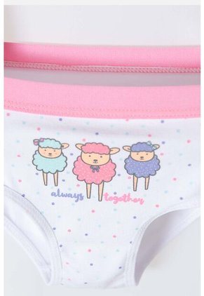 Pack X2 Panties LittleMic Blanco Y Rosado Para Niña De 2T A 5T 5T