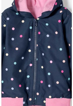 Chaqueta De Littlemic Con Capucha Multicolor Para Niña 2T A 5T 4T