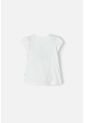 Camiseta De Littlemic Manga Corta Marfil Para Niña 2T A 5T 4T de LittleMic