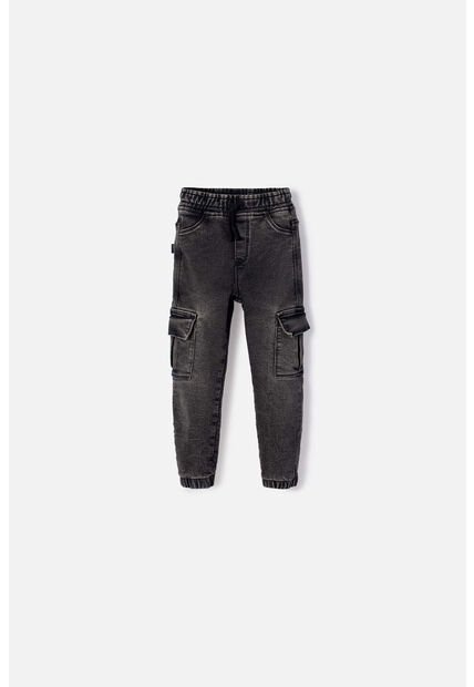 Jogger De Littlemic Con Bolsillos Negro Para Niño 2T A 5T 3T