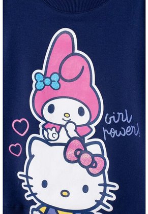 Conjunto De Hello Kitty Con Buzo Azul Para Niña 2T A 6T 3T