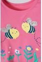 Camiseta Littlemic Rosada Manga Corta Para Niña 2T A 5T 2T de LittleMic
