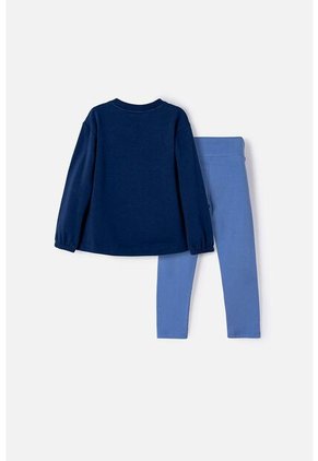 Conjunto De Hello Kitty Con Buzo Azul Para Niña 2T A 6T 3T