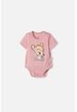 Body De Bambi Manga Corta Rosado Para Bebé Niña 12-18 de LittleMic