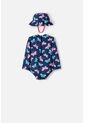 Vestido De Baño De Littlemic Con Gorro Multicolor Para Bebé Niña 3-6 de LittleMic