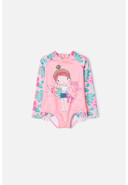 Vestido De Baño LittleMic Multicolor Tipo Enterizo Para Niña 2T A 5T 2T