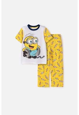 Pijama De Minions Pantalón Largo Multicolor Para Niño 2T A 6T 2T LittleMic