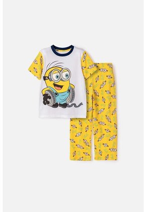 Pijama De Minions Pantalón Largo Multicolor Para Niño 2T A 6T 2T