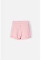 Short LittleMic Con Amarre Delantero Rosado Para Niña 2T A 5T 4T de LittleMic