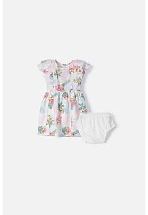 Vestido De LittleMic Multicolor Con Panty Para Bebé Niña 9-12