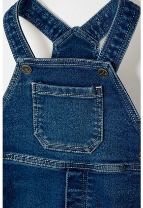 Overall De Littlemic Denim Azul Para Bebé Unisex 3-6